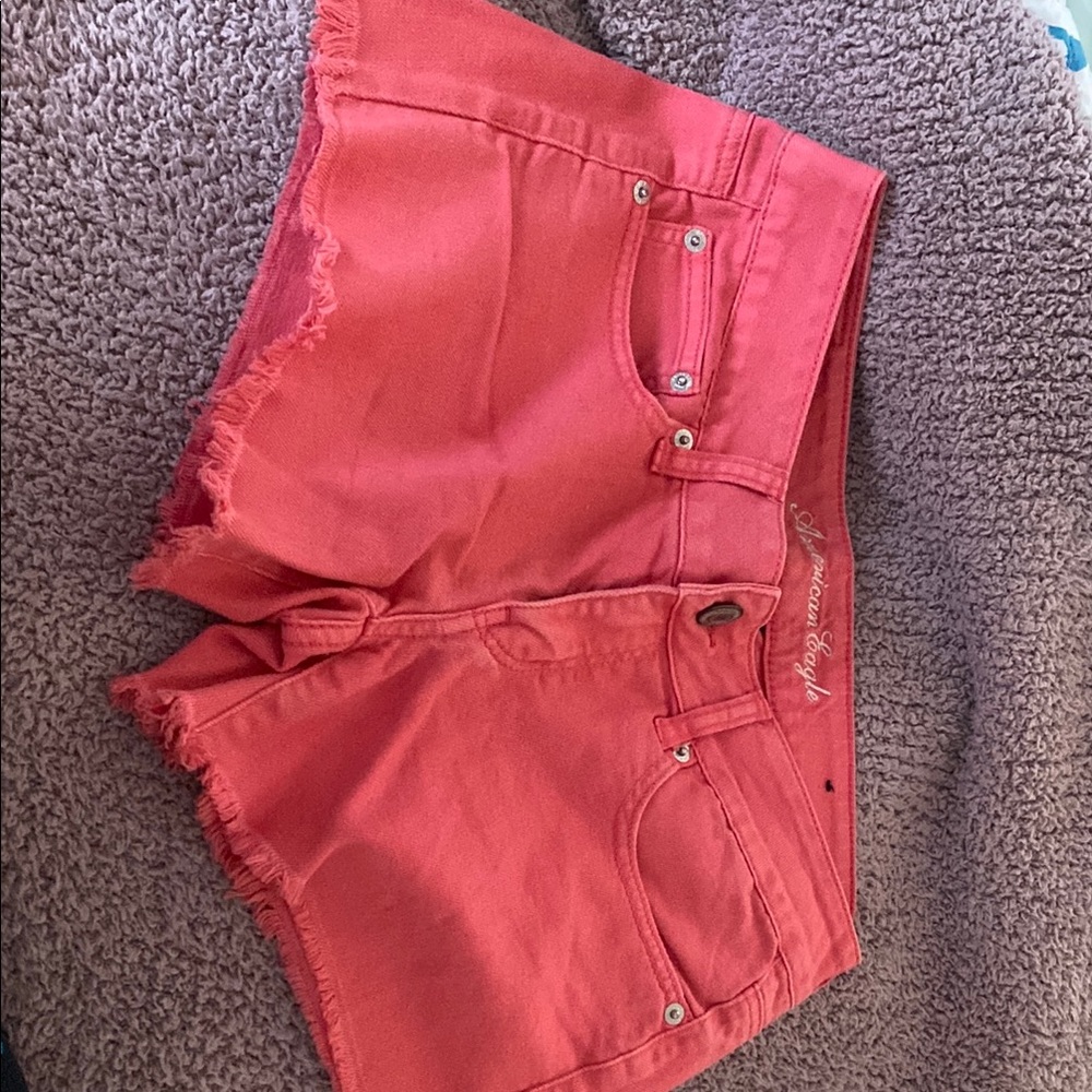 American Eagle Outfitters Pink Jean Shorts Relaxed Fit